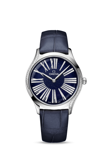 Omega De Ville Trésor 36 Canopus Gold / Aventurine Roman / Alligator